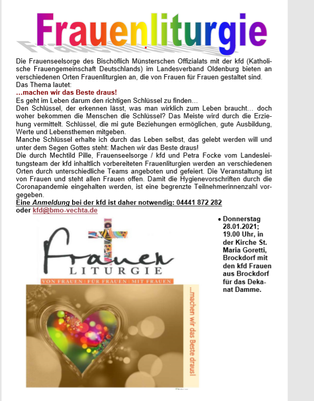 Frauenliturgie im Januar